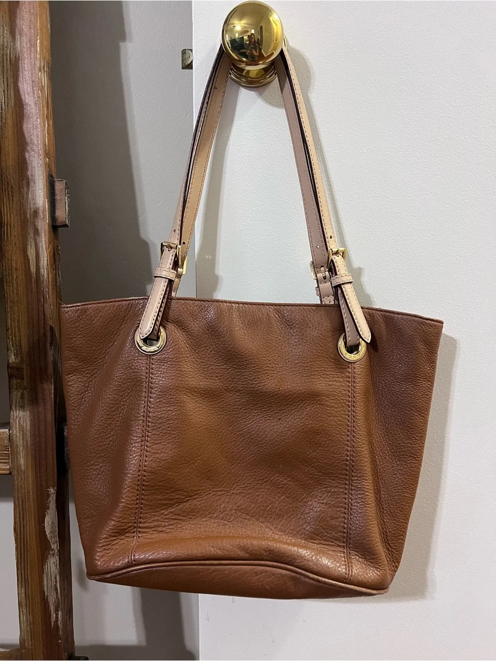 Michael Kors Bedford Acorn Pebble Leather Tote Bag